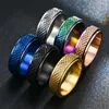 Anéis cluster fashion 6mm dragon skin spinner anel ansiedade anel para mulheres homens rotatable anti stress fidget casal jóias presente