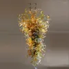 Ljuskronor fri luft trappa hängande lampa murano glas modern konst design handgjorda blåsa chihuly ljuskronor