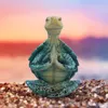 Dekorativa föremål Figurer Sea Turtle Figurin Mediterar staty Zen Yoga Tortoise Miniature Sculpture Harts Ornament Home Garden Decor 230617