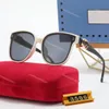 Herren-Designer-Sonnenbrille, Sonnenbrille, Herren, quadratische Sonnenbrille, modisch, klassisch, runder Rahmen, UV400, Retro-Damen-Sonnenbrille, übergroße Buchstaben, Brille im Großhandel