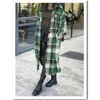 Fur women's New Fashion Long Plaid Coat Shirt Shirt Coat Woolen Coat Streetwear Women Vêtements Veste décontractée en manteau