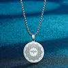 Pendant Necklaces Handmade Kind Buddha Eyes Necklace Stainless Steel Jewelry Sakyamuni Maitreya Amulet