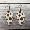 Boucles d'oreilles pendantes découpe feuille guépard poilu en cuir véritable goutte crochet femmes léger Animal léopard zèbre bijoux cadeaux