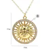 Chains Copper Plated Gold Necklace Women's Versatile Small Set High Sense European And American Retro Light Sun God Moon Star