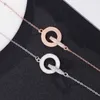 Designer -Trend Carter Doppelring Halskette 925 Sterling Silber Mobius plattiert Roségold Big Cake Anhängerkragen Kette Frauen geradeaus