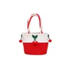 Beach Bags Cherry Handbag Women's New Handmade Cotton Thread Versatile Lovely Woven Bag Seaside Holiday