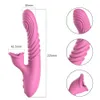 Massagegeräte-Schub-G-Punkt-Vibrator für Frauen Clitoris Stimulator Zunge lecken automatische Teleskop-Masturbation