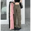 Cargo Pants Women Overalls High Street Casual Jeans y2k Trousers Large Pockets Streetwear Pants Loose Casual Pants Baggy