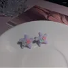 Stud Earrings 2023 Fashion Starfish For Girls Small Fresh Flower Cute Women Youngest Jewelry Purple Green Pink