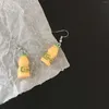 Pendientes colgantes de resina para bebidas, gota hecha a mano, bonito regalo para niñas, gota para el oído, botella de leche, pendiente de dibujos animados, simulación para mujer, joyería de fiesta