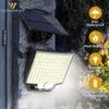 Gartendekorationen Solarleuchten LED-Sicherheitslicht für den Außenbereich Wasserdichter Bewegungssensor 3 Modi Solarwandlampen für Gartenweg Garage Straßenbeleuchtung 230617