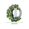 Decorative Flowers Easter Egg Wreath Wreaths Acrylic Spring For Front Door Indoor Outdoor Garland Ornament