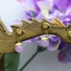 Dingle örhängen 10mm retro lila skapade kalkedonpärlor natursten kvinnor flickor damer gåvor öronbob örondropp smycken tillverkning