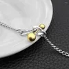 Hanger Kettingen Mode Wild Steel Ball Collar Mannen En Vrouwen Titanium Ketting Sleutelbeen Ketting Eenvoudige Opknoping Sieraden