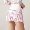 Lu Skirts Ultra短いプリーツハイウエストヒップリフトポケットヨガヨガストレッチスカートランニン
