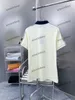 Xinxinbuy Men Designer Tee Tシャツ23SS反射肩リボンダブルレターJACQUARDショートスリーブコットン女性ブラックホワイトアプリコットS-XL