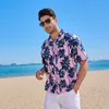 Camicie casual maschile estate camicie hawaiane traspirabili uomini cocco a cocco manica corta bottone giù per le vacanze chimica homme plus size 3xl 4xl 5xl 230619