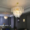 Kroonluchters Nordic Crystal Led Kroonluchter Decoratie Maison Luxe Hanglamp Dimbaar Lustres Cristall Home Decor Voor Eetkamer Woonkamer