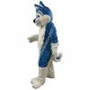 Performance Wolf Dog Husky Fursuit Costume mascotte Top Cartoon Anime tema personaggio Carnevale Unisex Adulti Taglia Natale Festa di compleanno Abito da esterno