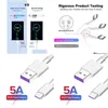 Cell Phone Cables Quick Charger Phones Data Line 5A Fast Charging Usb For Sansung//Huawei/Android Drop Delivery Accessories Dhvmc