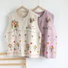 Damenstrick Frühling Herbst Frauen Allgleiches Japan Stil Mori Kei Lose Vintage Blume Häkeln Bequeme Wollweste Strickjacken