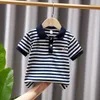 ポロスサマーファッションキッズ服プリント半袖ポロシャツ幼児の男の子の衣装赤ちゃん子供Tシャツスポーツコスチューム2-9歳230617