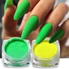 Nagel Glitter 1 Doos Fluorescerend Poeder Geel Groen Neon Pigment Kleurrijke Art Dust Manicure Voor 3D Decoratie
