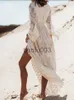 Sukienki swobodne boho długie sukienki kobiety lato koronka v dekoltowy rękaw Sexy maxi sukienka lady wakacyjna impreza plażowa sukienki ślubne vestidos de Mjer J230619