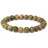 Colors 8mm Natural Stone Strand Bracelets for women Elasticity Fluorite Agate Yoga Bangle Men Jewelry