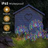 Trädgårdsdekorationer LED Solar Power Lights Firework Garden Decoration Fairy Lights Waterproof Outdoor Dandelion Lawn Lamp för Patio Path 230617