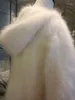 Women's Knits Women Hooded Mink Cashmere Coat Sweater met capuchon Echt lang gebreid Tbsr290