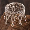 Hair Clips Barrettes Silver Color Crystal Tiaras And Crowns Colorful Round Queen Diadems Wedding Accessories Bridal Jewelry Gift 230619
