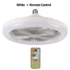 Ventilateur de plafond 30w 48w avec lampe d'éclairage E27 Base de convertisseur avec télécommande pour chambre salon maison silencieux Ac85-265v