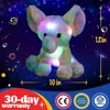 حيوانات أفخم محشوة Glowguards 20-60 سم Kawaii مضيئة محشو بالحيوان قوس قزح فيل ألعاب أفخم مع أضواء الموسيقى الليلية للأطفال 230617