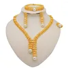 Necklace Earrings Set Dubai Jewelry Bridal Wedding Party Flower Collares Bracelet Ring African Fashion Women Jewellery