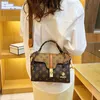 Factory wholesale ladies shoulder bag 2 styles clamshell belt buckle scarf handbag elegant letter printed mobile phone coin purse shaped leather backpack 3042#