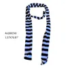 Scarves Stripe Pattern Scarf For Women Summer Thin Female Camping Shopping Teenagers Long Decorative