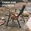 Scatole di stoccaggio sedia in casa lato organizzatore pocke tessuto morbido pieghevole per tasca esterna a doppio strato in campeggio portatile
