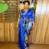 Vêtements ethniques MD turquie robes longues africaines pour femmes Robe de soirée de mariage Robe de grande taille Robe Dashiki imprimer Robe à col en v afrique