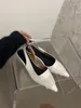 Sandali Scarpe Comfort Per Donna Tacco A Punta 2023 Abito Estivo Donna Beige Nappa Bassa Moda Ragazze Chiuso Aperto Nero Primavera