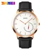 Relojes de pulsera SKMEI Montre Femmes, reloj de cuarzo a la moda para hombre, reloj deportivo informal resistente al agua de cuero de lujo, reloj Masculino Drop