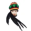 Beanieskull Caps Мужчины женщины Jamican Rasta Hat Dreadlocks Wig Bob Caribbean Fancy Dress Prop Unisex Triped Beanie Hat 230617