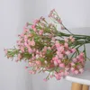 Flores Decorativas 3 Ramos Artificial Baby Breath Flower PU Hand Feeling Gypsophila Festa de Casamento Arranjos Florais Decoração de Mesa para Casa