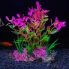 Dekorationer Artificial Aquarium Decor Plants Water Weeds Ornament Plastic Aquatic Plant Fish Tank Dekorera tillbehör Tillbehör 230619