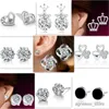 Stud Silver Earrings Stud Natural Fashion Cute Sweet Flowers Love Heart Designer Ear Rings Earings Earring Jewelry for women R230619