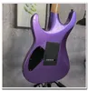 KH-2 Ouija Metallic Purple Kirk Hammett Signature Tête inversée pour guitare électrique, Floyd Rose Tremolo, matériel noir Star Moon Inlay China EMG Pickups