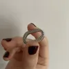 Küme halkaları orijinal yaz benzersiz tasarım mor kübik zirkon yüzüğü kadınlar için kızlar modaya uygun tıknaz zincir metalik işaret parmak mücevherleri