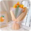 Decorative Flowers Tulip Simulation Hand Holding Fake Flower Bouquet Po Props Decoration Birthday Party Holiday Gift Bedroom