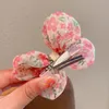 Alfinetes de cabelo coreano doce menina arco crianças bonito malha bowknot princesa grampos de cabelo acessórios para o cabelo do bebê acessórios para a cabeça