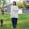 Ubranie etniczne chiński styl tang koszule tradycyjne qipao topy kobiety lniane retro kardigan zen bluzka kimono haori